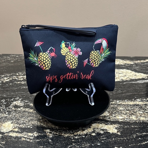 Vera Bradley Handbags - Dark Navy Blue Pineapple Pouch - Sips Gettin' Real